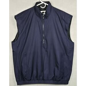 Foot Joy Dryjoys Tour Collection Golf 1/2 Zip Navy Blue Vest Medium